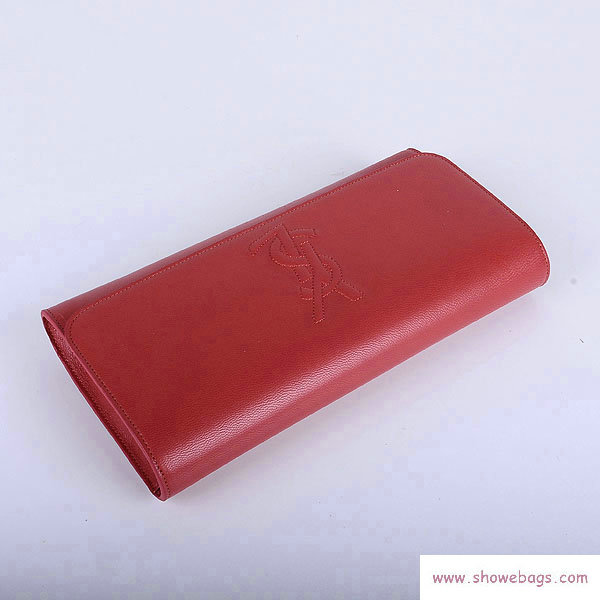 YSL belle de jour calfskin leather clutch 39321 red